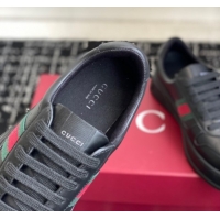 Good Looking Gucci Chunky Platform Sneakers 5cm in Leather Black 1021012