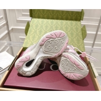 Good Quality Gucci 2.0 Sneakers in Mesh and Leather Pink/Grey 1021015