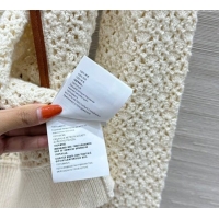 Top Quality Miu Miu Wool Crochet Cardigan 0813 Cream White 2025