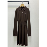 Super Quality Miu Miu Polo Dress 0813 Coffee 2025