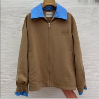 ​Best Quality Miu Miu Jacket 0814 Brown/Blue 2025