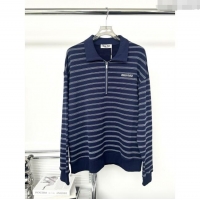 Reasonable Price Miu Miu Striped Shirt M82113 Blue 2025