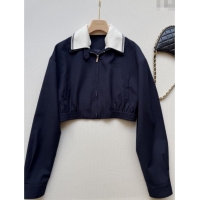Luxury Discount Miu Miu Short Jacket M090104 Blue 2025