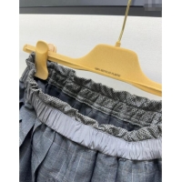Reasonable Price Miu Miu Plaid Pleated Skirt MIU090309 Grey 2025