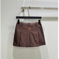Best Quality Miu Miu Coco Brown Mini Skirt MIU090311 2025