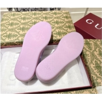 Stylish Gucci G75 Sneakers in GG Nylon and Suede Purple 1021027