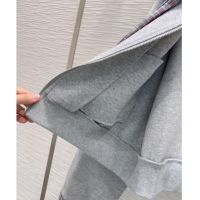 Inexpensive Miu Miu Jacket and Mini Skirt Set with Plaid Trim MIU0903023 Grey 2025