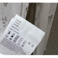 Luxury Cheap Miu Miu Cotton Dress with Strass MIU0903028 White 2025