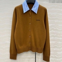 Top Quality Miu Miu Cashmere Cardigan MIU0903030 Brown 2025