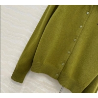 Buy Fashionable Miu Miu Cashmere Cardigan MIU0903030 Green 2025