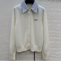 Super Quality Miu Miu Cashmere Cardigan MIU0903030 White 2025