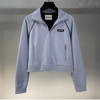 Famous Brand Miu Miu Cotton Jacket MIU090332 Light Blue 2025