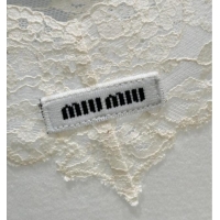 Reasonable Price Miu Miu Cotton and Lace Vest MIU090335 White 2025