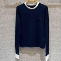 Buy Cheapest Miu Miu Wool Top MIU090334 Blue 2025