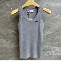 Affordable Price Miu Miu Wool Vest M91621 Grey 2025