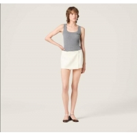 Affordable Price Miu Miu Wool Vest M91621 Grey 2025