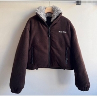 Reasonable Price Miu Miu Padded Jacket M091809 Brown 2025