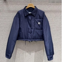 Best Quality Miu Miu Down Jacket M091815 Navy Blue 2025