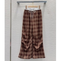 Famous Brand Miu Miu Plaid Jacket M091802 Brown 2025