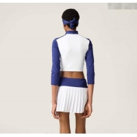 Top Design New Balance x Miu Miu Cotton Shirt M091810 Blue/White 2025