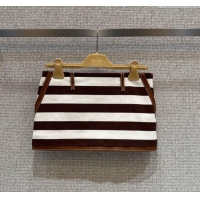 Classic Specials Miu Miu Striped Mini Skirt M091814 Brown/White 2025