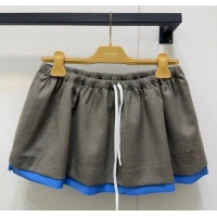 Famous Brand Miu Miu Mini Skirt M091820 Grey/Blue 2025