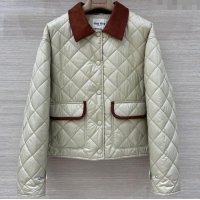 Super Quality Miu Miu Quilted Nylon Jacket M091819 Grey 2025