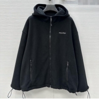 Buy Fashionable Miu Miu Fleece Jacket M101407 Black 2025