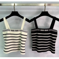 Grade Design Miu Miu Wool Striped Vest MM101401 White/Black 2025