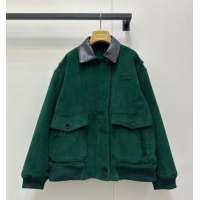 Luxury Cheap Miu Miu Corduroy Padded Jacket MM101419 Green 2025