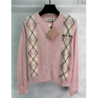 Top Grade Miu Miu Wool Mohair Cardigan MM101408 Pink 2025