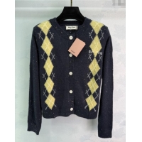 ​Top Grade Miu Miu Wool Mohair Cardigan MM101408 Black 2025