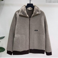 Miu Miu Shearling Blend Jacket MM101411 Grey 2025