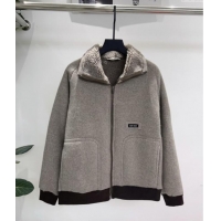 Miu Miu Shearling Blend Jacket MM101411 Grey 2025