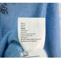 ​Good Taste Miu Miu Wool Cardigan with Strass MM101412 Blue 2025
