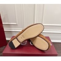 1:1 aaaaa Gucci Gigi Loafers in GG Suede with Horsebit Brown 1021083
