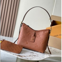 ​Best Price Louis Vuitton CarryAll PM Bag in Embossed Grained Cowhide Leather M11790 Cognac Brown 2025