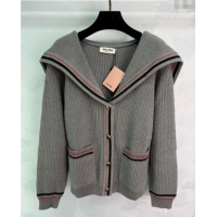 Buy Inexpensive Miu Miu Wool Cardigan MM101418 White/Grey 2025