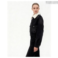 Trendy Design Miu Miu Denim Jacket with Cotton Padded MM101421 Black 2025