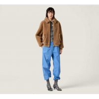 Inexpensive Miu Miu Furry Jacket MM101424 Brown 2025