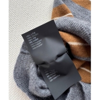 Promotional Miu Miu Cashmere Striped Vest MM101428 Grey/Brown 2025