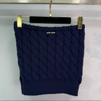 Top Grade Miu Miu Wool Knit Vest MM101432 Blue 2025