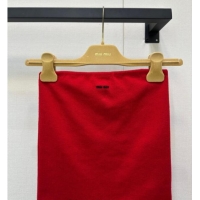 Buy Discount Miu Miu Cotton Vest MM101429 Red 2025