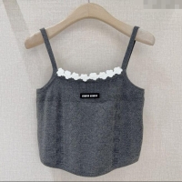 New Release Creation Miu Miu Wool Vest M101704 Grey 2025