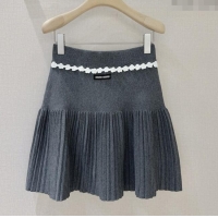 Reasonable Price Miu Miu Wool Skirt M101705 Grey 2025