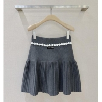 Reasonable Price Miu Miu Wool Skirt M101705 Grey 2025