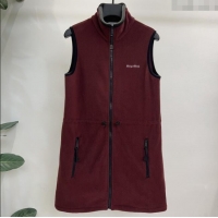 ​Well Crafted Miu Miu Fleece Dress M101708 Burgundy 2025