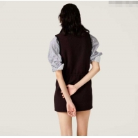 ​Well Crafted Miu Miu Fleece Dress M101708 Burgundy 2025