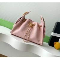 ​Pretty Style Chanel 25 Mini Hobo Handbag in Grained Calfskin AS5631 Light Pink 2025