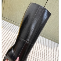 Sumptuous Fendi Arco Heel High Boots 9.5cm in Hagfish Embossed Leather Black 1030033